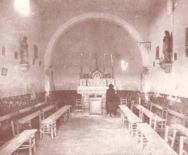 Intérieur de la chapelle de Gabet.