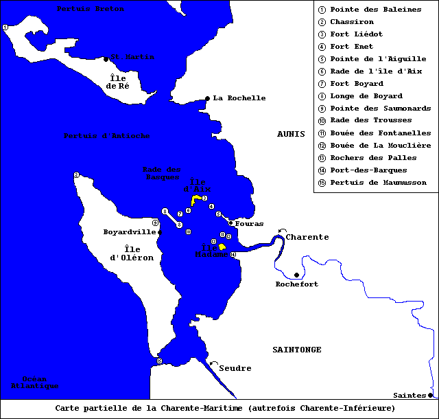 Carte partielle de la région