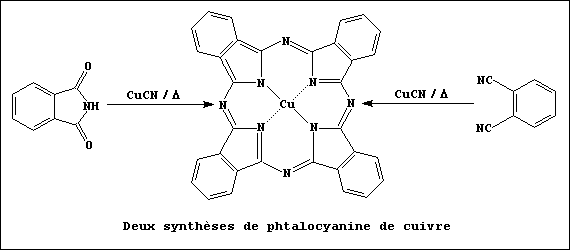 A summary of two syntheses of copper phthalocyanine [Fr.]